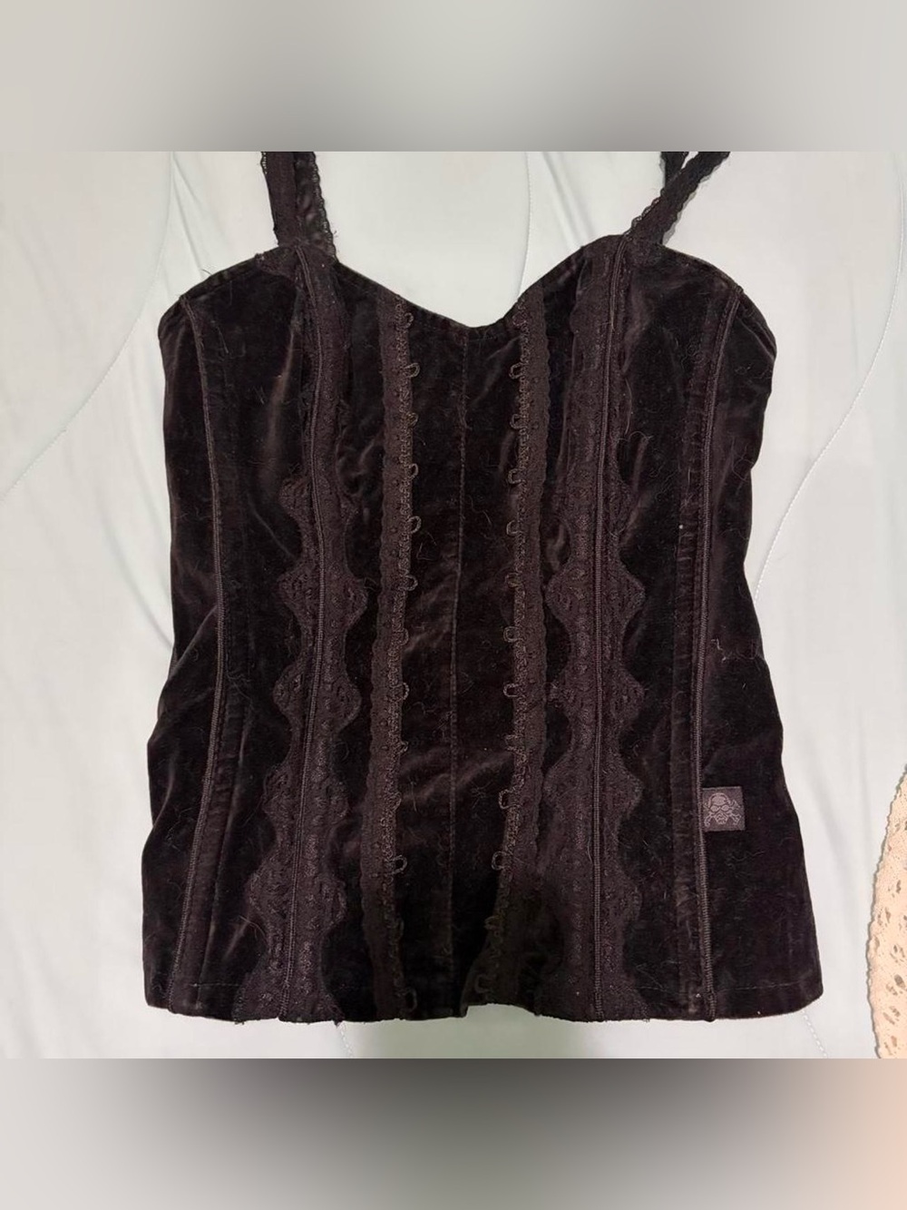 TRIPP NYC BLACK VELVET CORSET